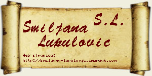 Smiljana Lupulović vizit kartica